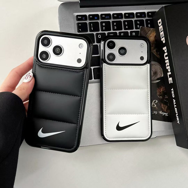 Soft Puffer Shockproof Phone Case | Two Colors - Black - For iPhone 13 | FlairCases