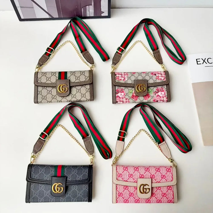 Diamond Canvas Crossbody Folio iPhone Case - detail 1 | FlairCases