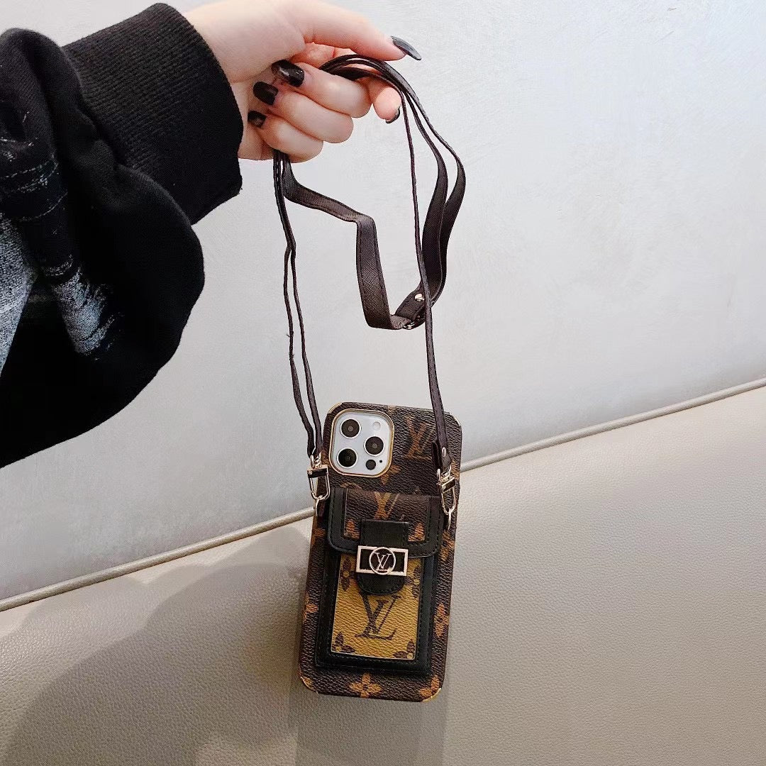 Designer-Inspired Pocket & Strap iPhone Case