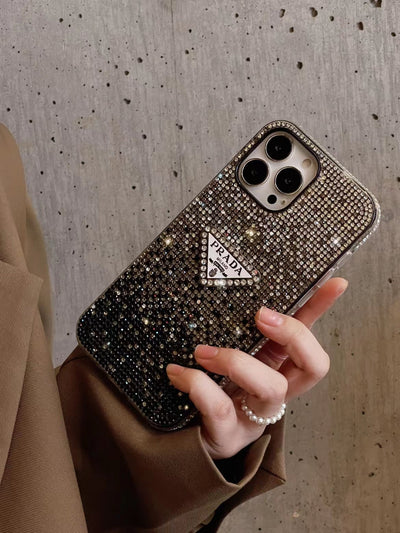 Side view of Prada Diamond iPhone Case highlighting slim profile.