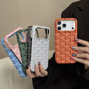 Luxury Geometric Pattern iPhone Case | Textured Protective Cover - Orange / iPhone 17 Pro Max | FlairCases
