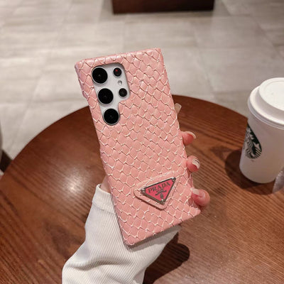 Designer Prada Phone Case with Snake Texture for Samsung Galaxy