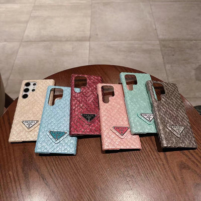 Stylish Prada Snake Print Case for Samsung Galaxy, front view