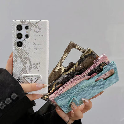 Luxury Samsung Case with Snake Pattern Texture