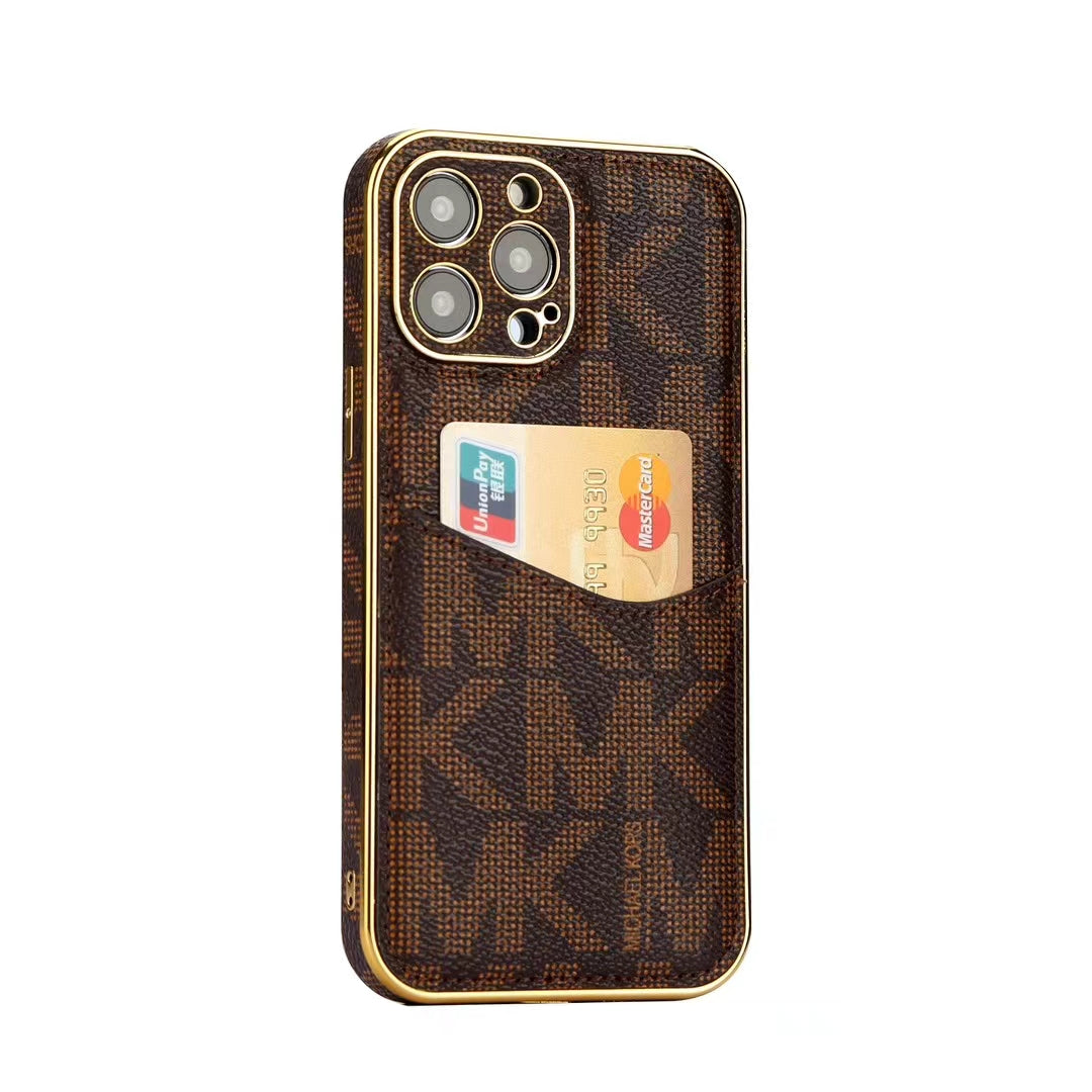 Luxury Signature Monogram Card Holder Phone Case