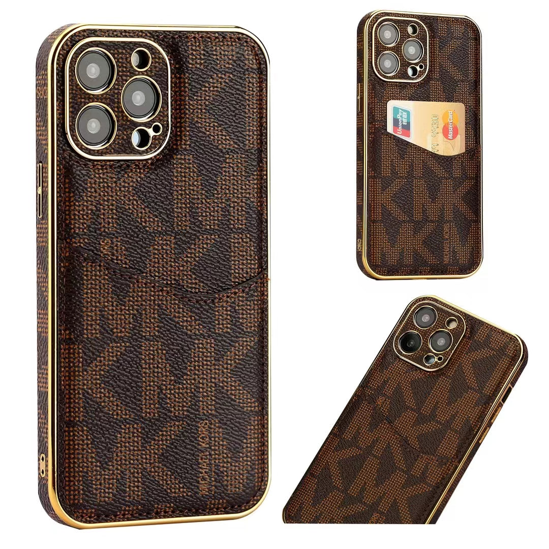 Luxury Signature Monogram Card Holder Phone Case