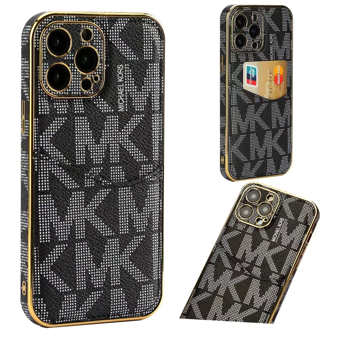 Luxury Signature Monogram Card Holder Phone Case