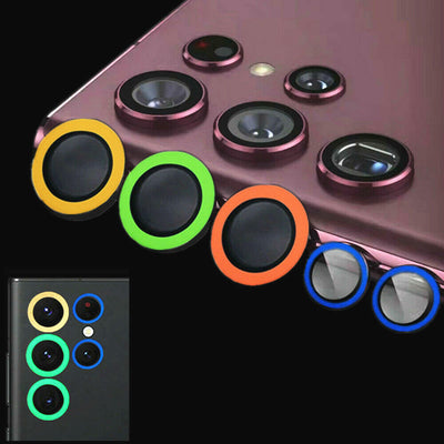 Camera Lens Screen Protective Metal Ring Tempered Glass