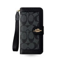 Monogram Wristlet Wallet iPhone Case - Black - iPhone 18 Pro Max | FlairCases
