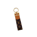 Floral Monogram Loop Keychain - Brown Small flower | FlairCases