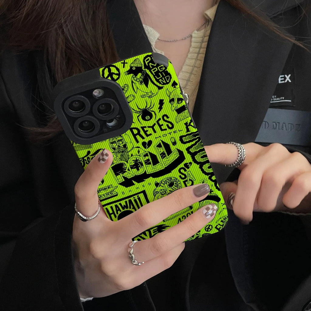 Soft Green Glow Cute Printed iPhone Case