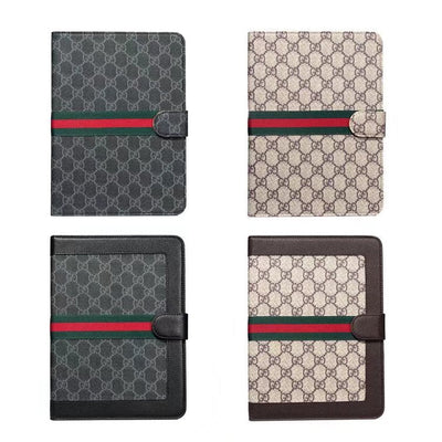 Luxury GG iPad Case with Card Holder - Front View