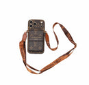 Luxury Monogram Card Holder Strap iPhone Case - A / iPhone 17 Pro Max | FlairCases
