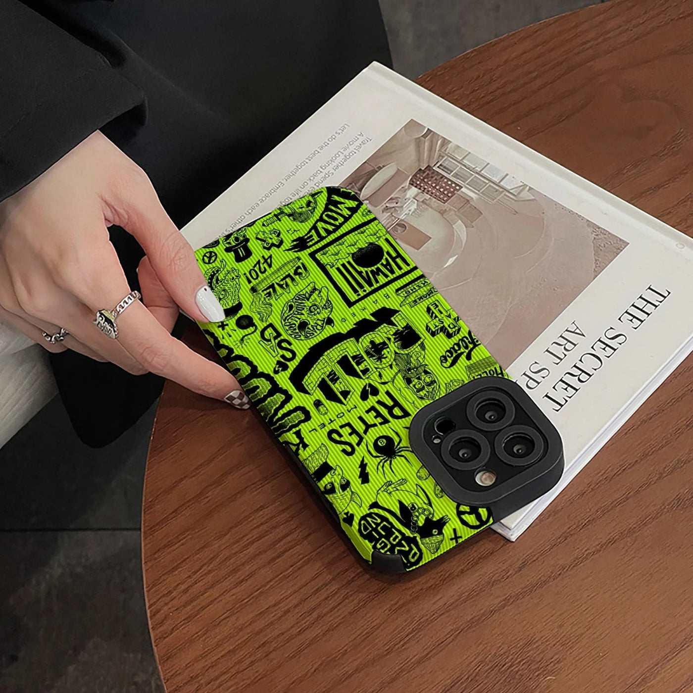 Soft Green Glow Cute Printed iPhone Case