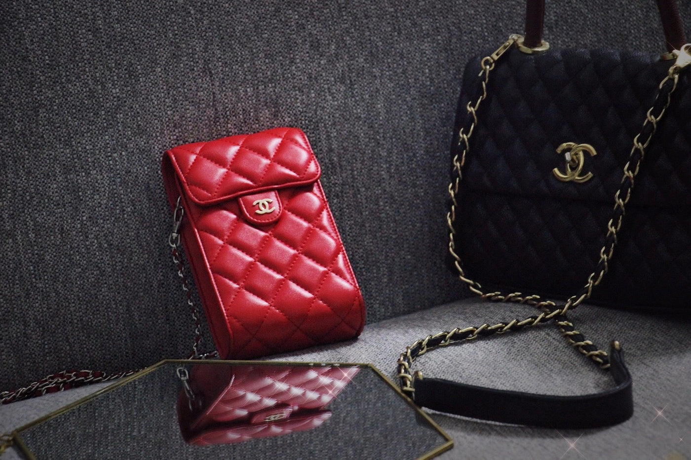 Chanel Phone Purse with Interlocking CC Logo