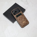 Signature Metal Emblem Card Pocket iPhone Case - detail 1 | FlairCases