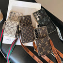 Monogram Crossbody Samsung Galaxy Case | Seven Card Slots - S22 / Brown Monogram | FlairCases