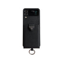 Two-Card Crossbody Samsung Galaxy Z Flip Wallet Case - Z Flip 3 / Black | FlairCases