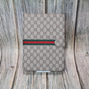 Signature Pattern iPad Folio Organizer with Stand - Black Diamonds Web Stripe - iPad (10th generation) | FlairCases