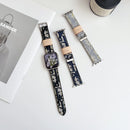 Fabric Pattern Apple Watch Band | Three-Color Premium Strap - Black / 38/40/41mm | FlairCases