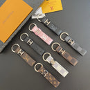 Patterned Loop Key Holder - Brown big flower | FlairCases