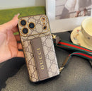Signature Pattern Mini Wallet Crossbody iPhone Case - detail 1 | FlairCases