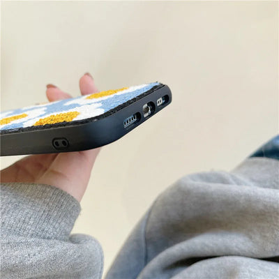 Soft Cute Texture Embroidered iPhone Case