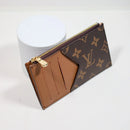 Brown Monogram Zipper Card Wallet - Default Title | FlairCases