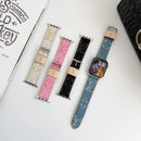 Fabric Monogram Apple Watch Band | Four-Color Woven Strap - Black / 38/40/41mm | FlairCases
