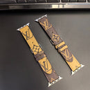 Two-Tone Monogram Apple Watch Band | Reversible-Style Pattern - Brown-Pale / 38/40/41mm | FlairCases