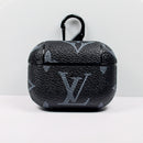 Black Monogram AirPods Case with Clip - Black Monogram - 2nd Generation | FlairCases