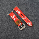 Red Monogram Apple Watch Band | Classic Series Strap - 38/40/41mm | FlairCases