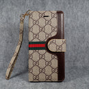 Monogram Flip Wallet Samsung Galaxy Case | Card and Cash Holder - S22 / No | FlairCases