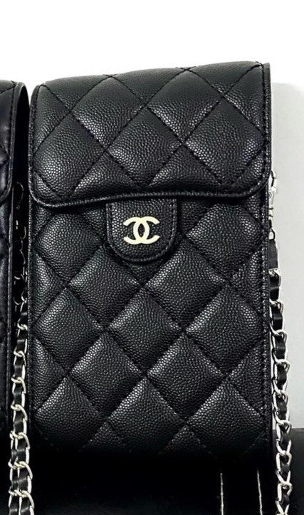 Chic Leather Phone Pouch with Adjustable Strap