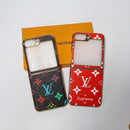 Electroplated Pattern Samsung Galaxy Z Flip Case | Slim Frame - Z Flip 3 / Brown Checkered | FlairCases