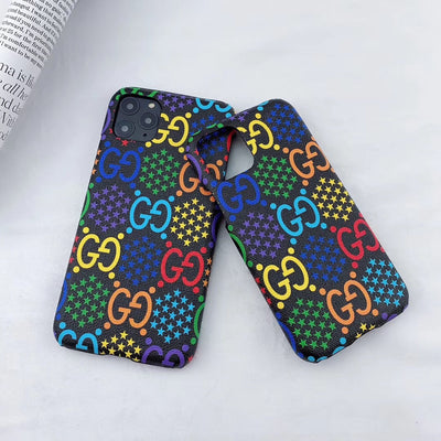 Colorful psychedelic pattern GG phone case for iPhone