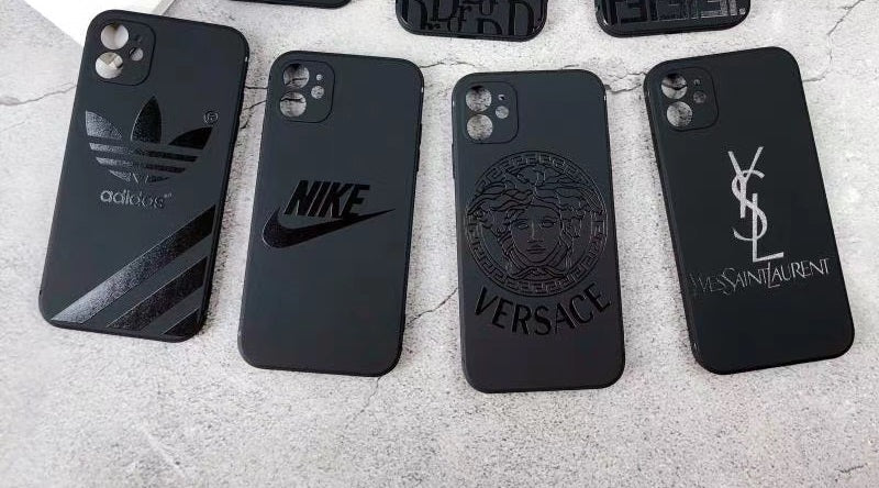 Classic Matte Logo Pattern iPhone Case Collection