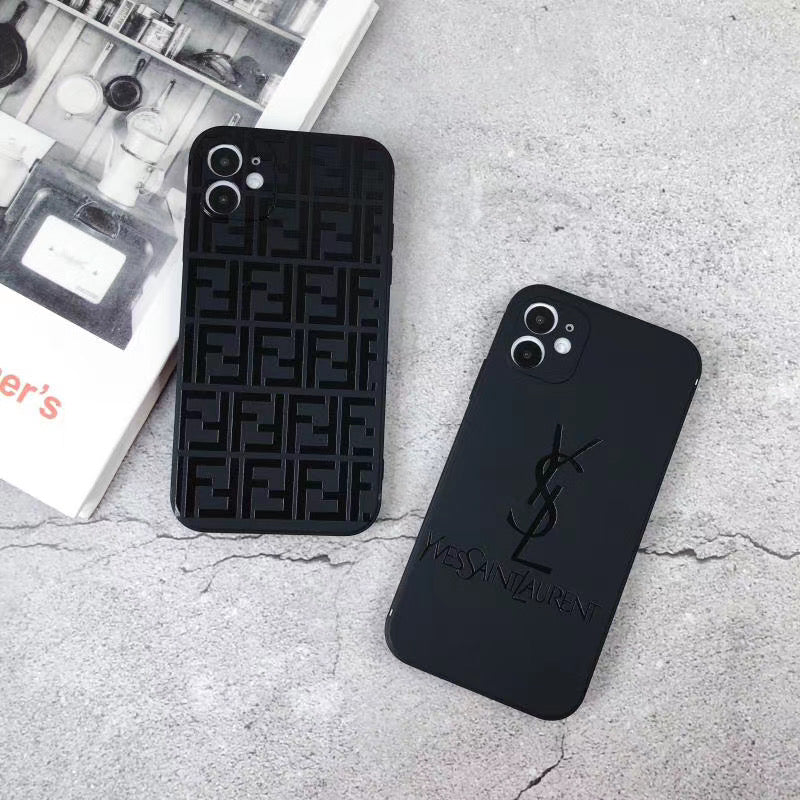 Classic Matte Logo Pattern iPhone Case Collection