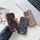 Classic Pattern Lens Frame Card Slot iPhone Case - detail 1 | FlairCases