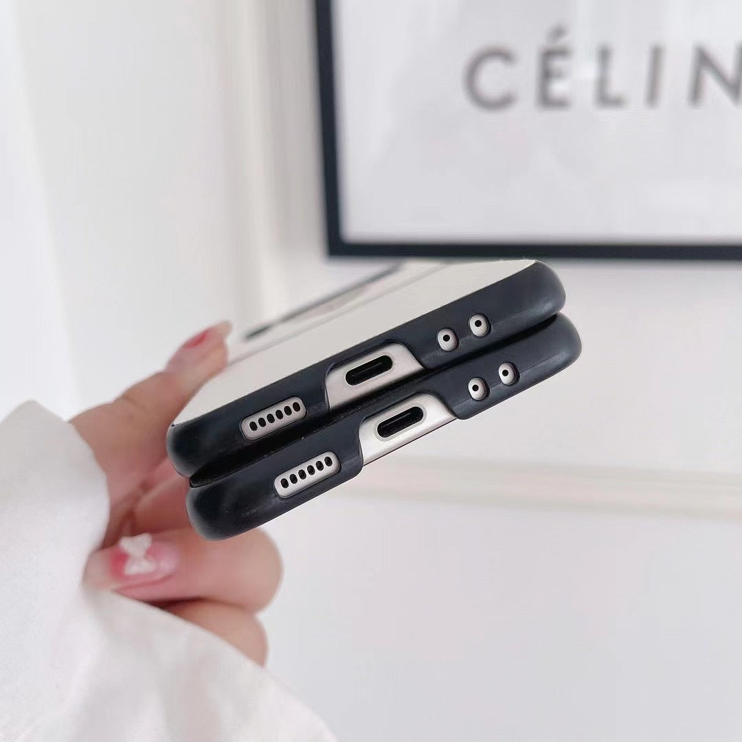 Luxurious PRADA phone case with logo detail for Samsung foldable phones