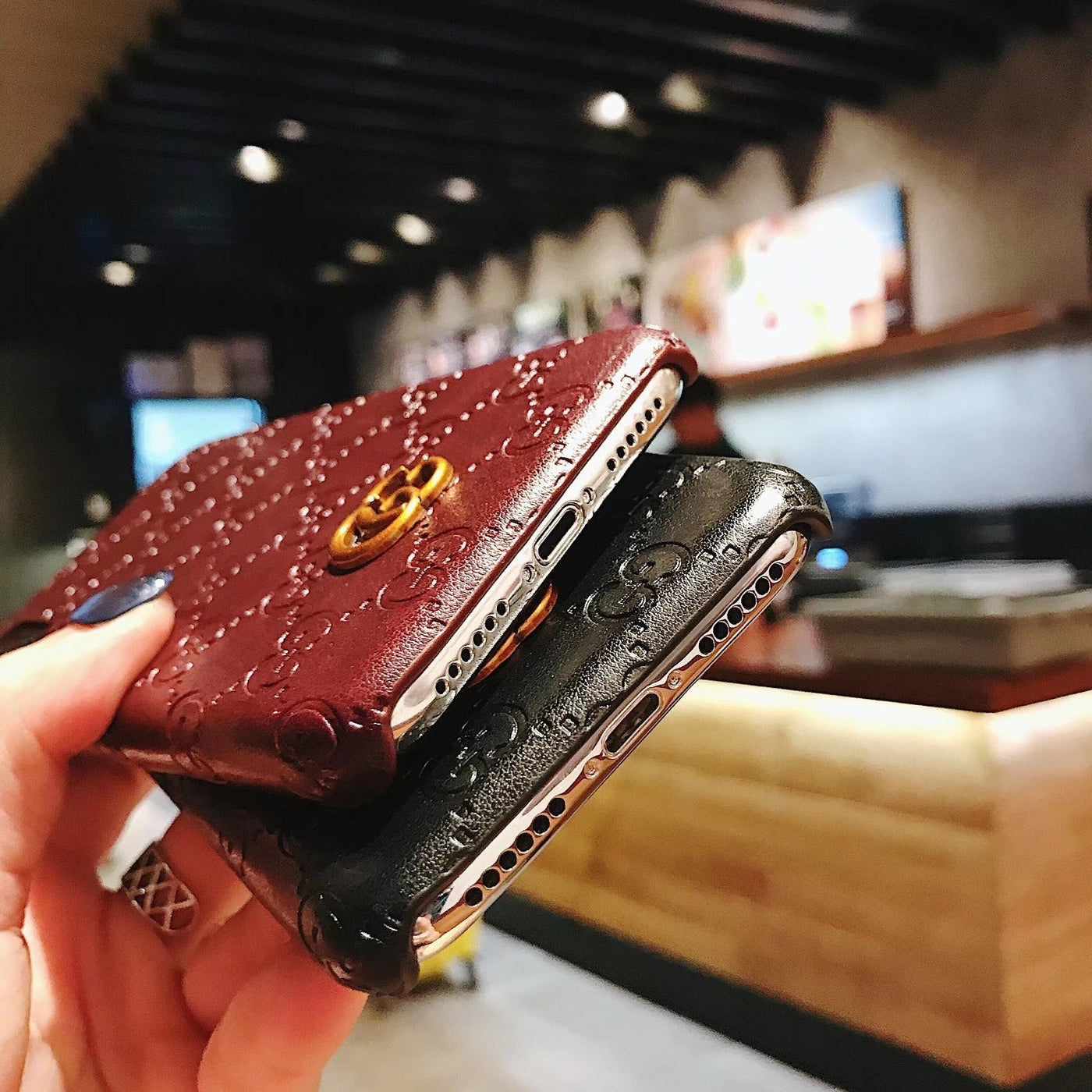 Premium Gucci iPhone Case - Side View