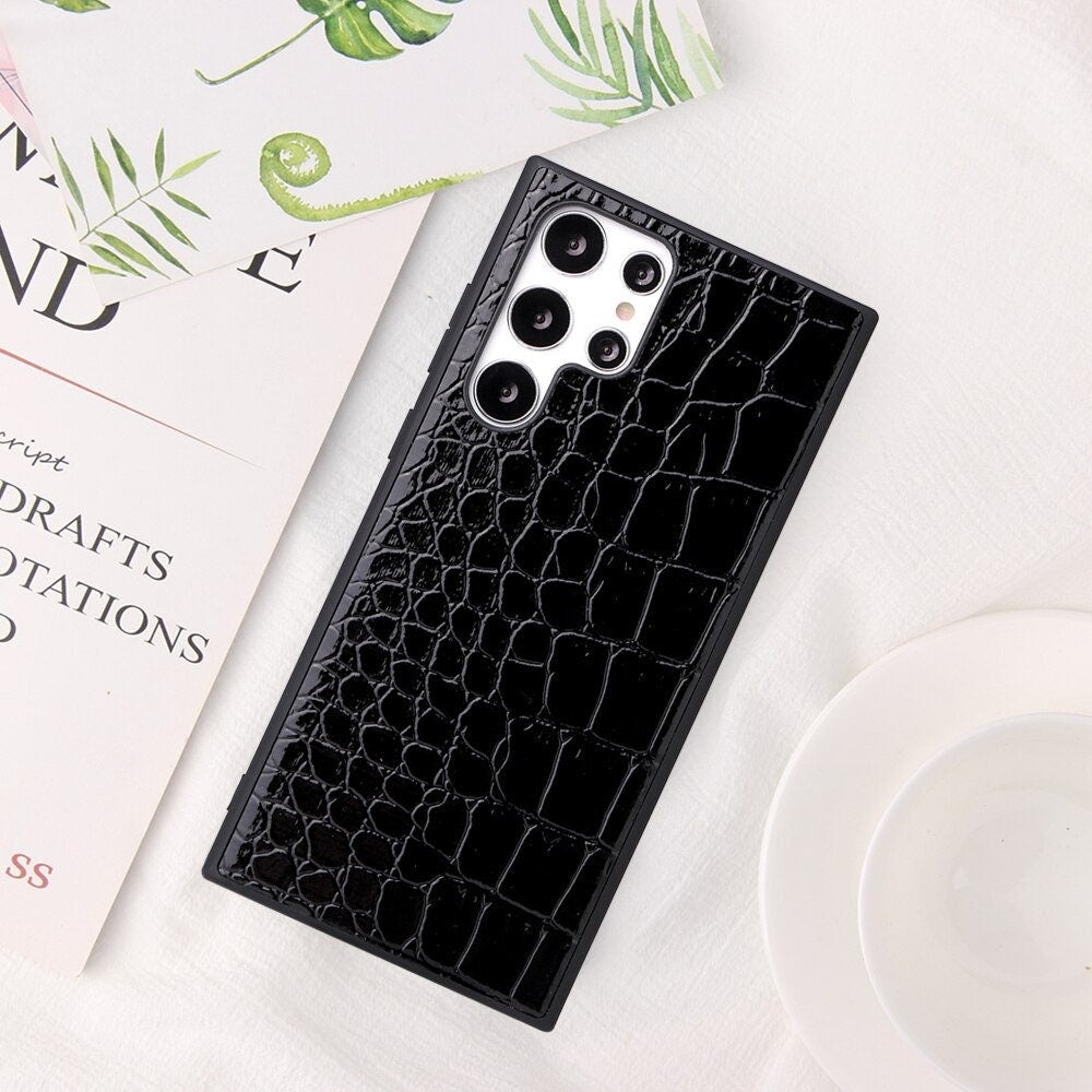 Samsung S22 Leather Case | S22 Black Leather Case | Easy Cases