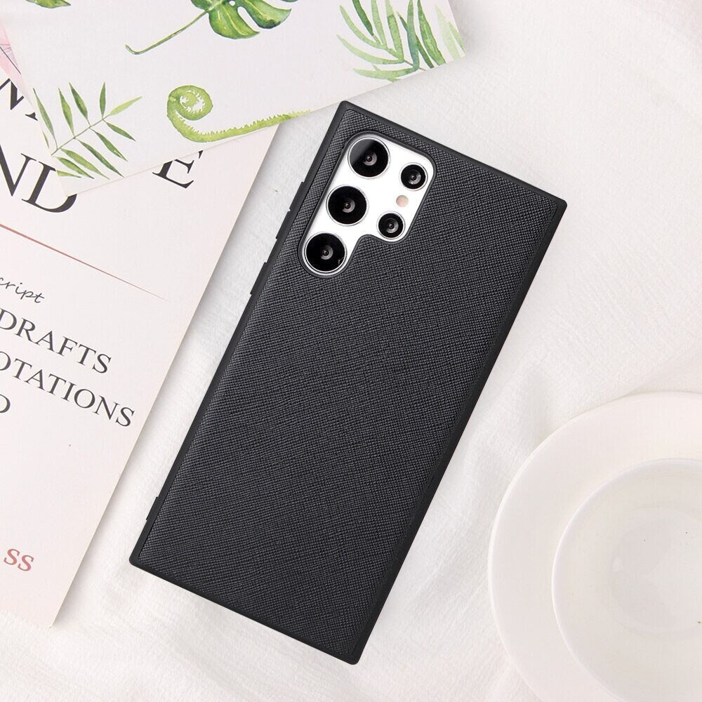 Samsung S22 Leather Case | S22 Black Leather Case | Easy Cases