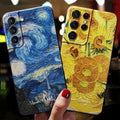 The Starry Night And Sunflowers Art Phone Case 
