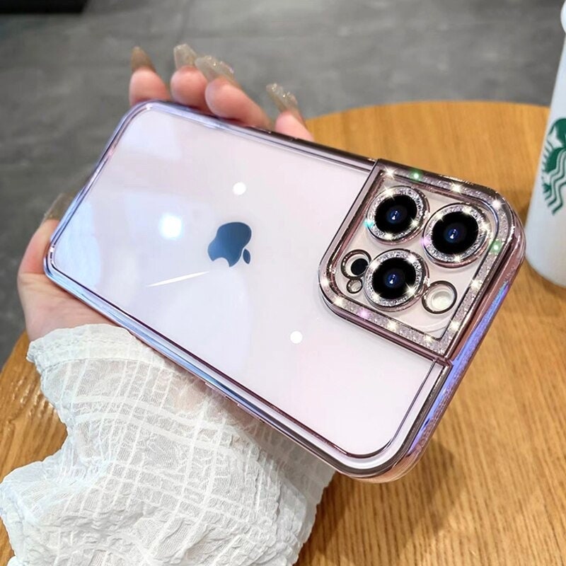 Transparent Plating Glitter Soft Clear Silicone Phone Case