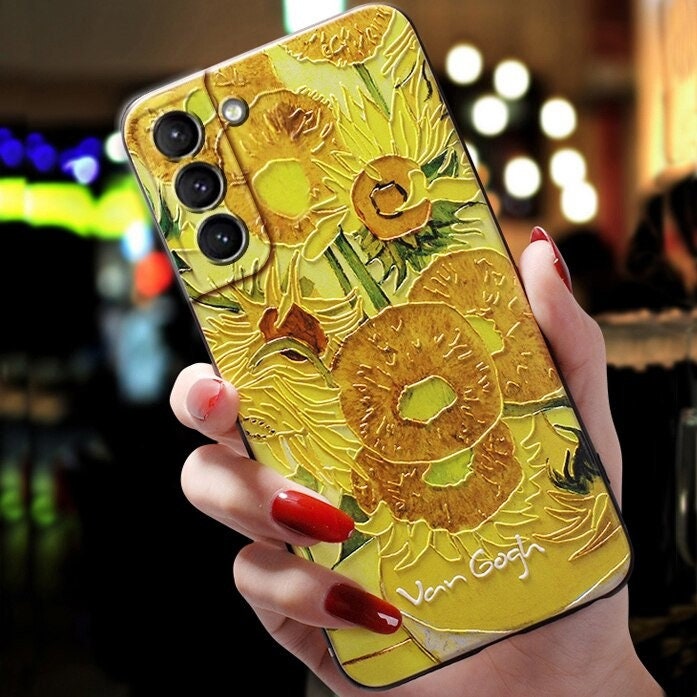 The Starry Night And Sunflowers Art Phone Case 