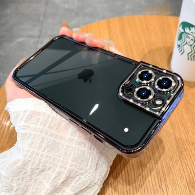 Transparent Plating Glitter Soft Clear Silicone Phone Case