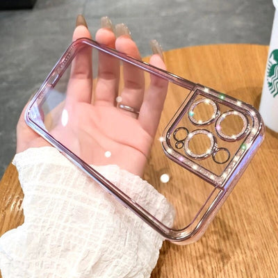 Transparent Plating Glitter Soft Clear Silicone Phone Case