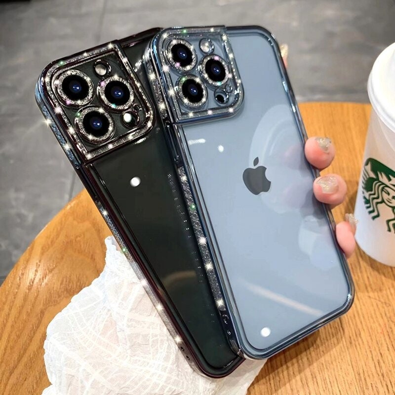 Transparent Plating Glitter Soft Clear Silicone Phone Case