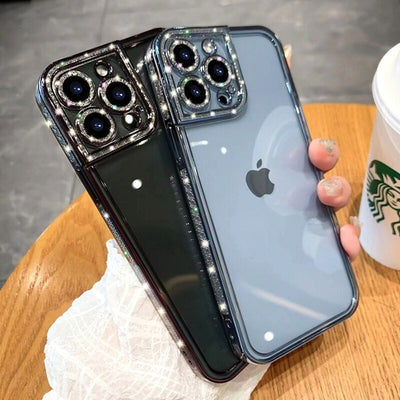 Transparent Plating Glitter Soft Clear Silicone Phone Case